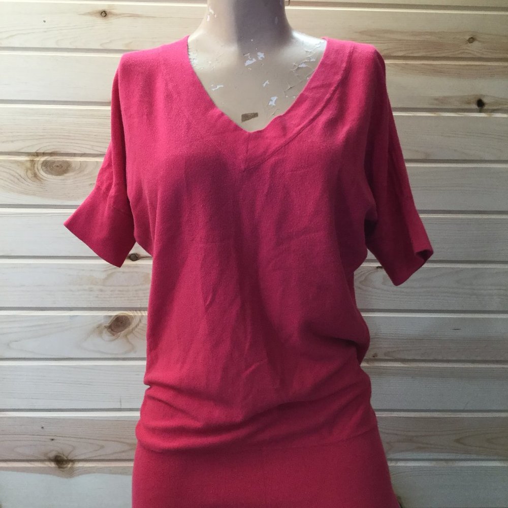 Ann Taylor Loft Shirt V-Neck SS M